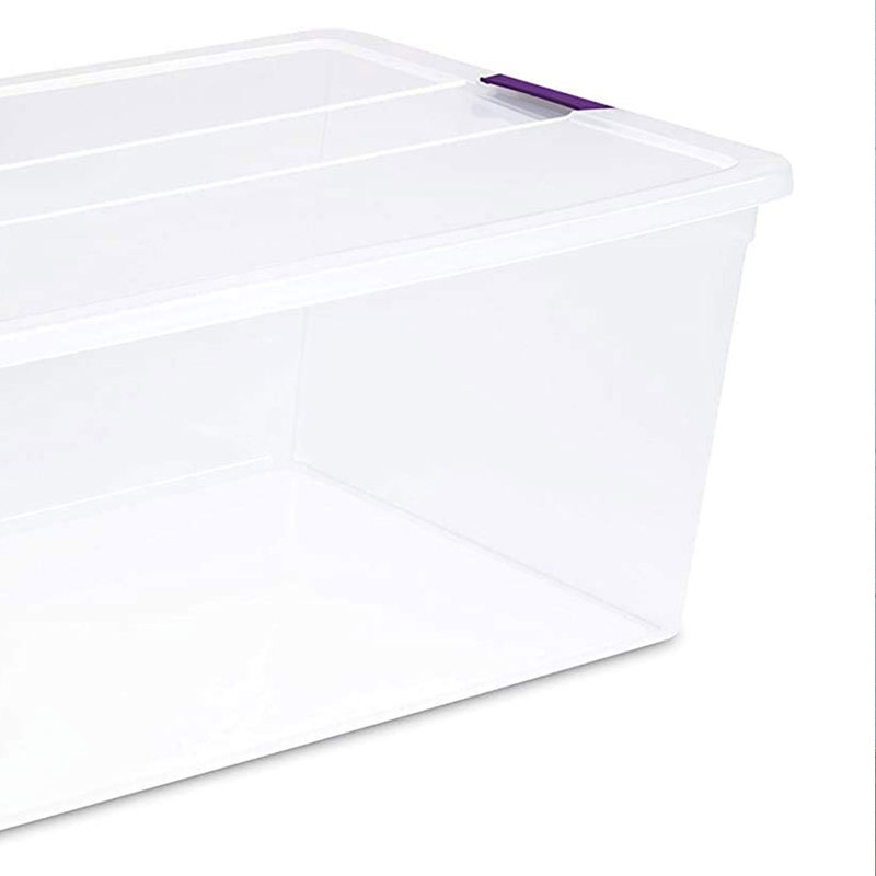 Sterilite Clear View Storage Container Tote w/ Latching Lid
