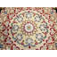 Tapis carré noir à motif floral noir Indo-nain 6 x 6
