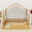 Lit Montessori au sol avec baldaquin, barrières de sécurité et porte pour des chambres d'enfants confortables et ludiques-73203130-73203132