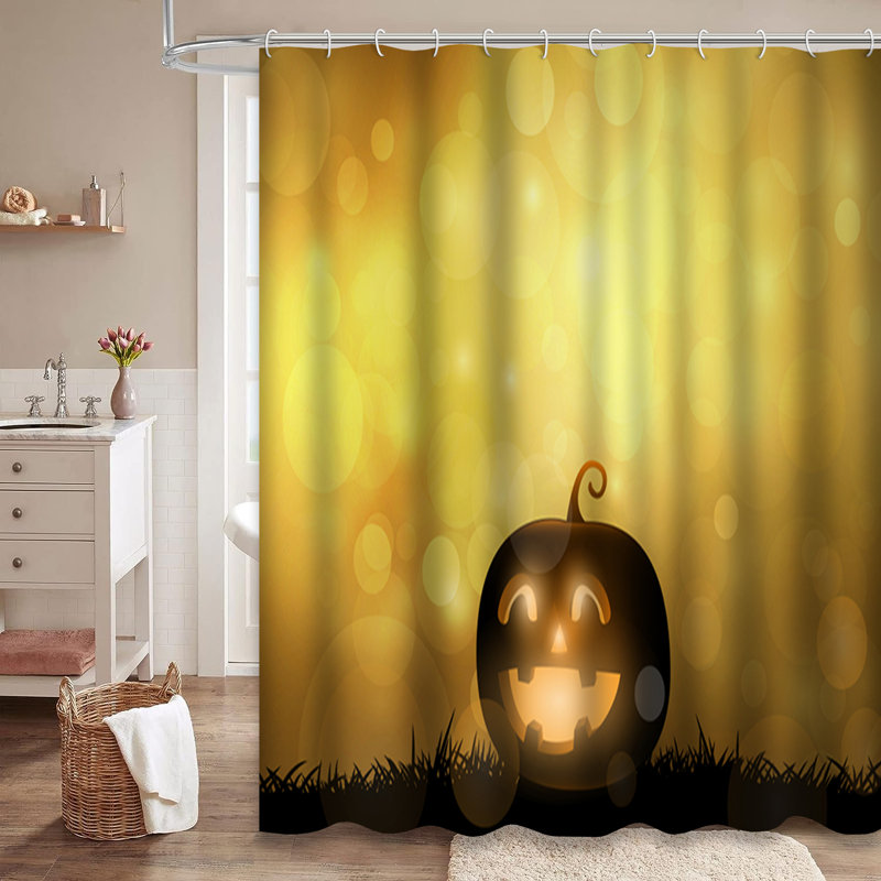 Rideau de douche foncé avec 12 crochets Halloween, L 72 po x l 72 po