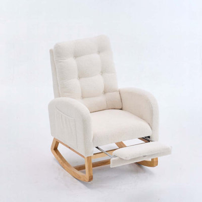 Rocking Chair with Footrest High Back by Harriet Bee