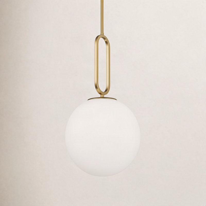 1 - Light Pendant, 22.75" H x 11.75" W x 11.75" D, Gold