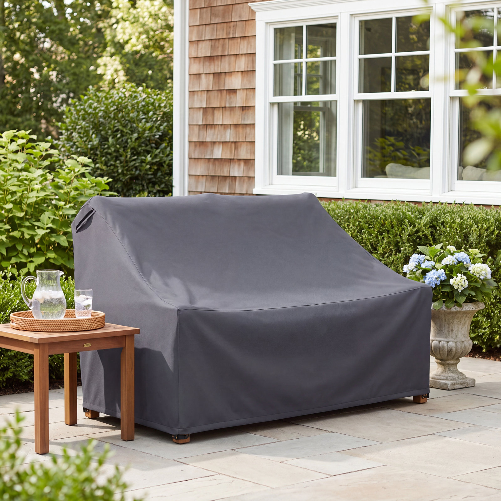 78" Teak Outdoor Patio Sofa Cover
