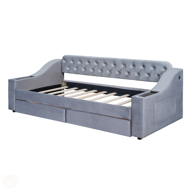 Jalend Upholstered Daybed, Gray