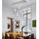 16-lights Rectangular Crystal Chandeliers Led Dimmable
