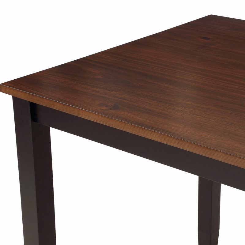 Ensemble repas pour 4 personnes Foxx, Brun cerisier / noir, Noir/cerise