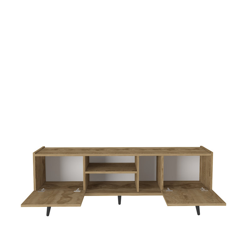 Crédence de rangement l 63 po Kishana, Chêne oud