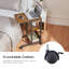 Table de bout roulante avec roues verrouillables, rangement à deux niveaux, table d'appoint pour canapé ou chambre à coucher | Idée de cadeau-1601022306