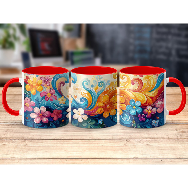 Ceramic Coffee Mug, Red