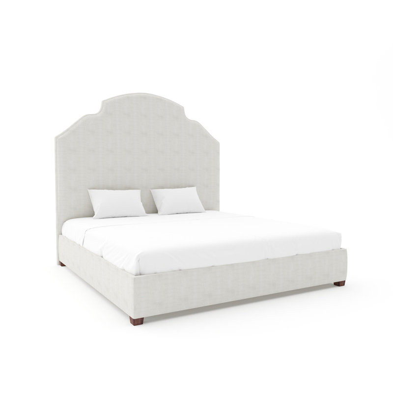 Leland Upholstered Bed, King, Maestro Ultra Performance Linen, Espresso