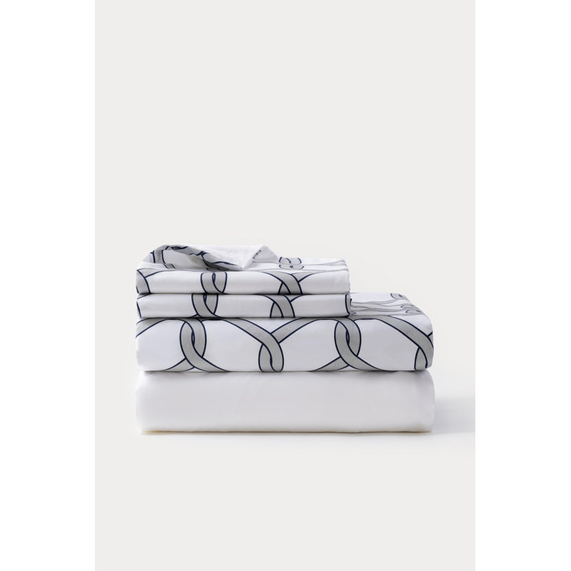Ensemble de draps pour chambre d'amis 4 pièces 100% coton, Ensemble de draps pour très grand lit avec 2 taie, Gris