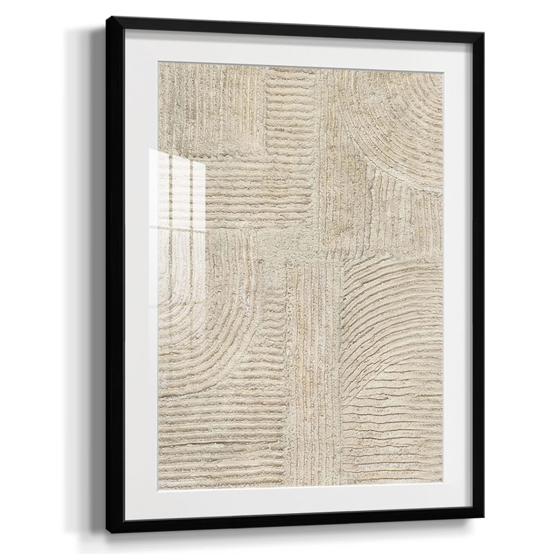 Sandstone Pastures II, reproduction encadrée, Papier avec cadre noir, Blanc