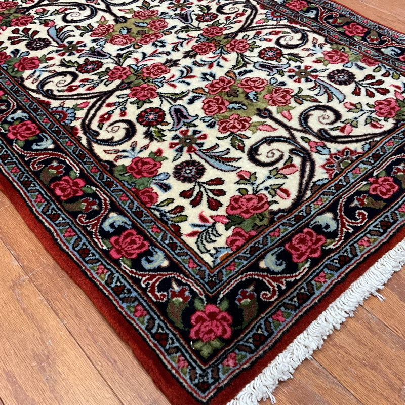 Handmade Sarouk Wool Runner