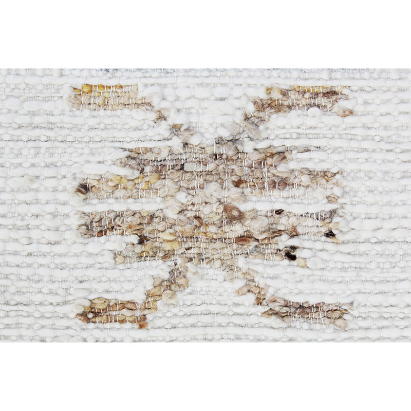 ANFL8001AIVBK Wool Area Rug, Rectangle 8' x 10'