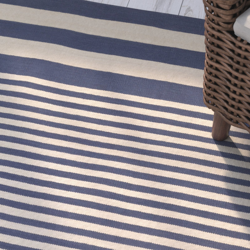 Kinslee Cotton Striped Indoor Rug, Rectangle 8' x 11'