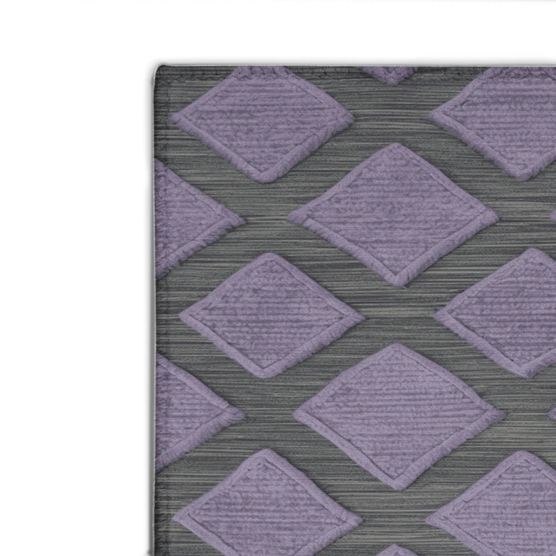 Tapis mauve intérieur et extérieur Trellis, Rectangulaire 8 pi x 10 pi