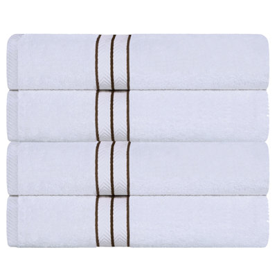Josann Turkish Cotton Ultra-Plush Solid 4 Piece Bath Towel Set