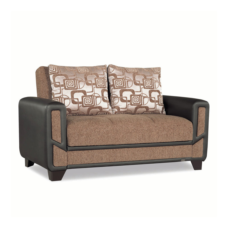 Causeuse convertible avec rangement Primenest Plusecraft, Brun