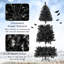 Arbre d'Halloween artificiel 7 pi avec section pliable 1050 branches et 7 lumières 7 pi