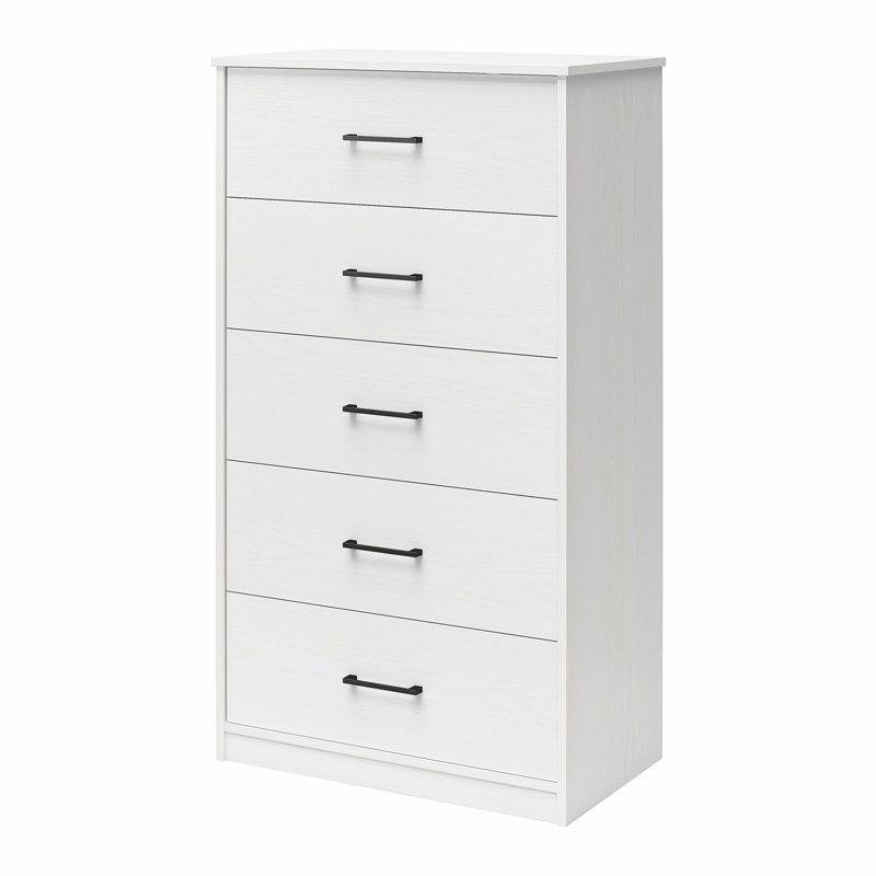Brez 71cm W 5 - Drawer Chest of Drawers, White Oak
