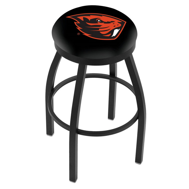 NCAA Swivel 25" Counter Stool, Black Wrinkle, Oregon State University