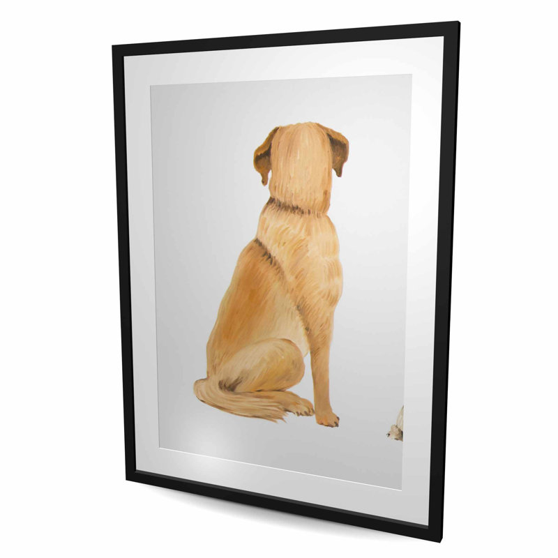 Man's Best Friend Back View - Brown Bedroom Framed Print