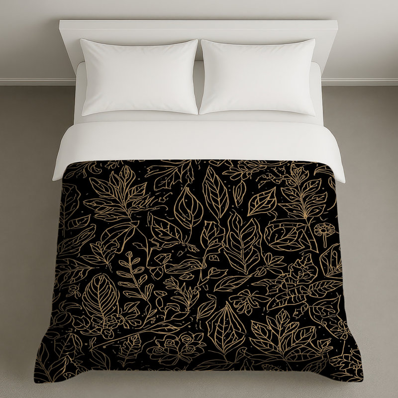 Housses de couette à feuilles, Lit simple