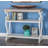 Czajkowski Wood Scroll Side Frames 2 Shelf Console Table with Brown Wood Top-1101716072