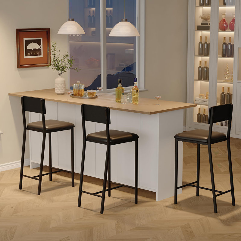 Counter Stool with Metal Frame