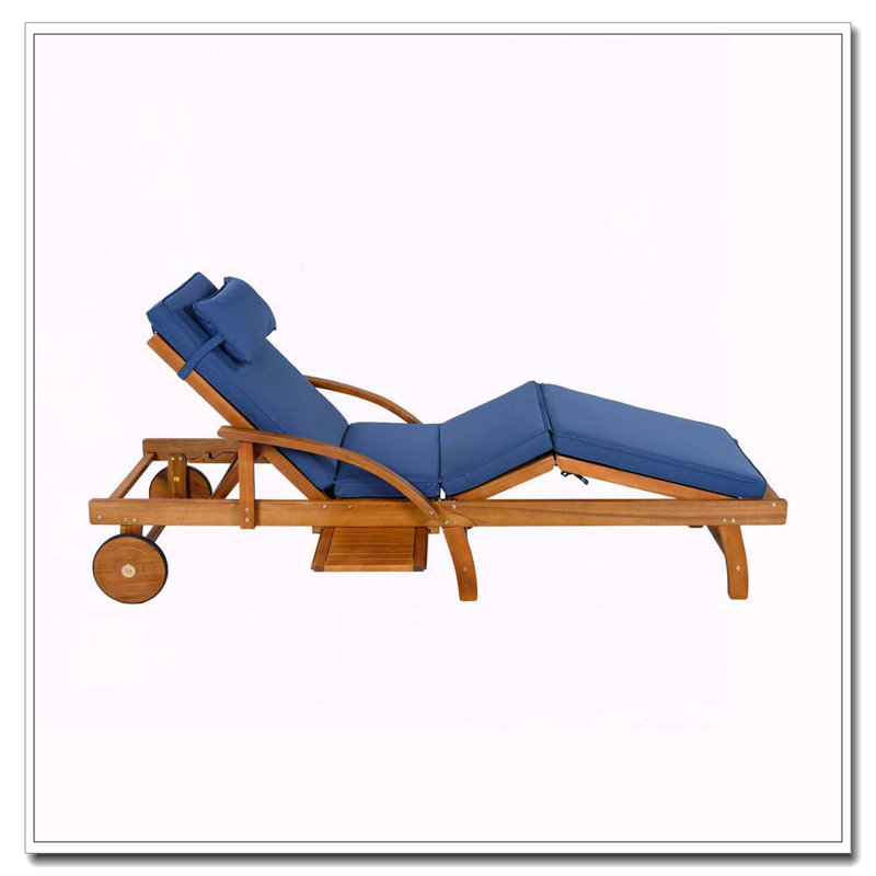 Chaises longues d'extérieur 77,5 ", 1, Marine