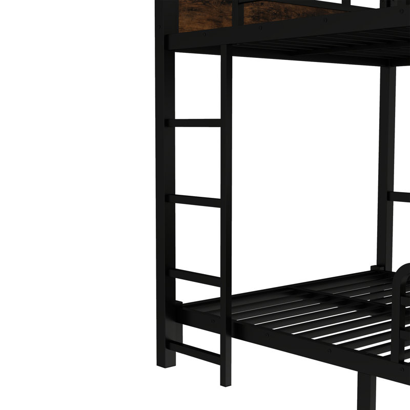Lit double superposé double en métal de couleur rétro, détachable en lit mezzanine et plateforme, facile à assembler seul - lit de couleur, séparable pour différentes configurations de chambre, expérience de sommeil tranquille