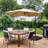 Harper-Rae 190LBS 4PCS Heavy-Duty Cantilever Offset Patio Umbrella Base Square Base Plate Set
