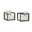 Chaises club d'extérieur en aluminium thermolaqué 2 pièces Corey Levia - Lin blanc