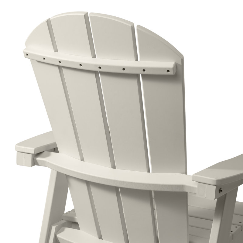Chaise de bar pivotante Adirondack avec porte-gobelet, Sand, 29.5"
