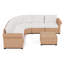 Ensemble de conversation modulaire d'extérieur 6 pièces avec coussins