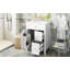 Meuble-lavabo de 24 pouces avec lavabo en céramique, 1 porte à fermeture en douceur, 2 tiroirs à fermeture en douceur et 2 supports de rangement sur la porte