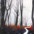 Mysterious Forest with Stream - Trees Office Framed Canvas Decor