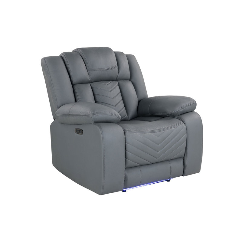 Fauteuil inclinable électrique gris avec DEL