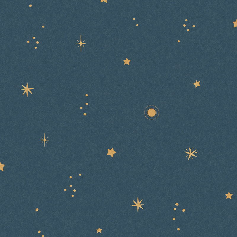 Little Dreamers Collection Stylish Stars Wallpaper Roll, Blue