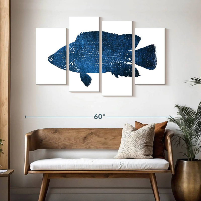 Navy Fish, 32" H x 52" W