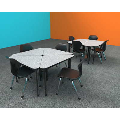 Apex Series Manufactured Wood 30'' h x 30'' w Adjustable Classroom Desk & Chair Package
