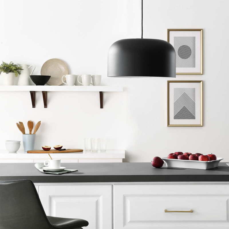 Luminaire suspendu 1 lumière Avenue par Modway, Noir