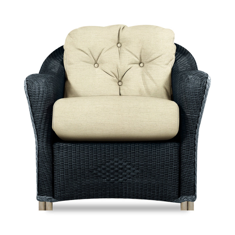 Reflections Outdoor Lounge Chair, Sailcloth Sailor, Ebony