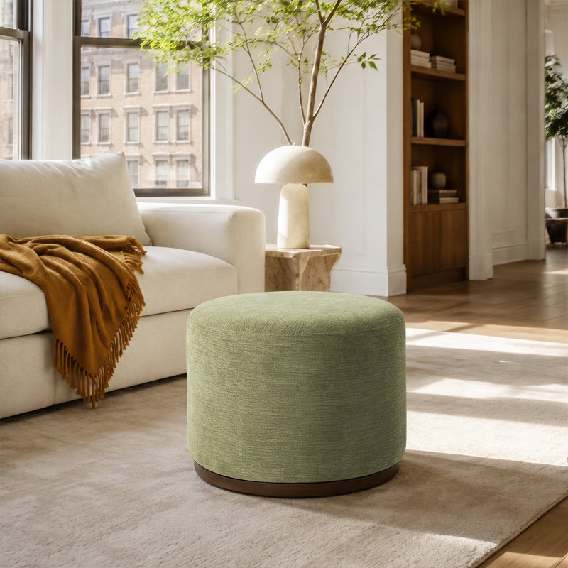 Pouf pivotant rembourré 22,5 po, Vert
