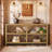 71-Inch Long Console Table With Storage Shelves, Wood Foyer Table For Entryway
