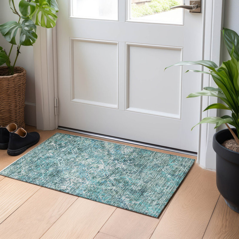 Tapis sauge de qualité supérieure Prisco, Rectangle 1 pi 8 po x 2 pi 6 po