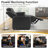 Modern Faux Leather Power Reclining Sectional Sofa & Recliner Loveseat Set With Led Lighting And Cup Holders
