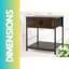 Bashuk Manufactured Wood 2 Bedside Tables with Storage Drawers End Side Table