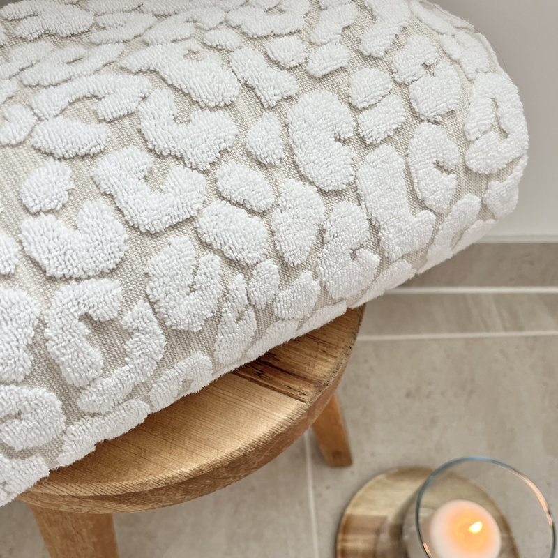 Everlin Leopard Print, Natural, Bath Towel - 1 Pack