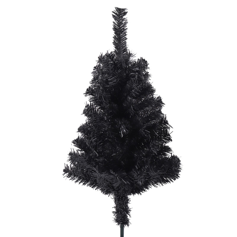 Arbre de Noël mince de 7,5 pi, espace avec branches pliables et base en métal